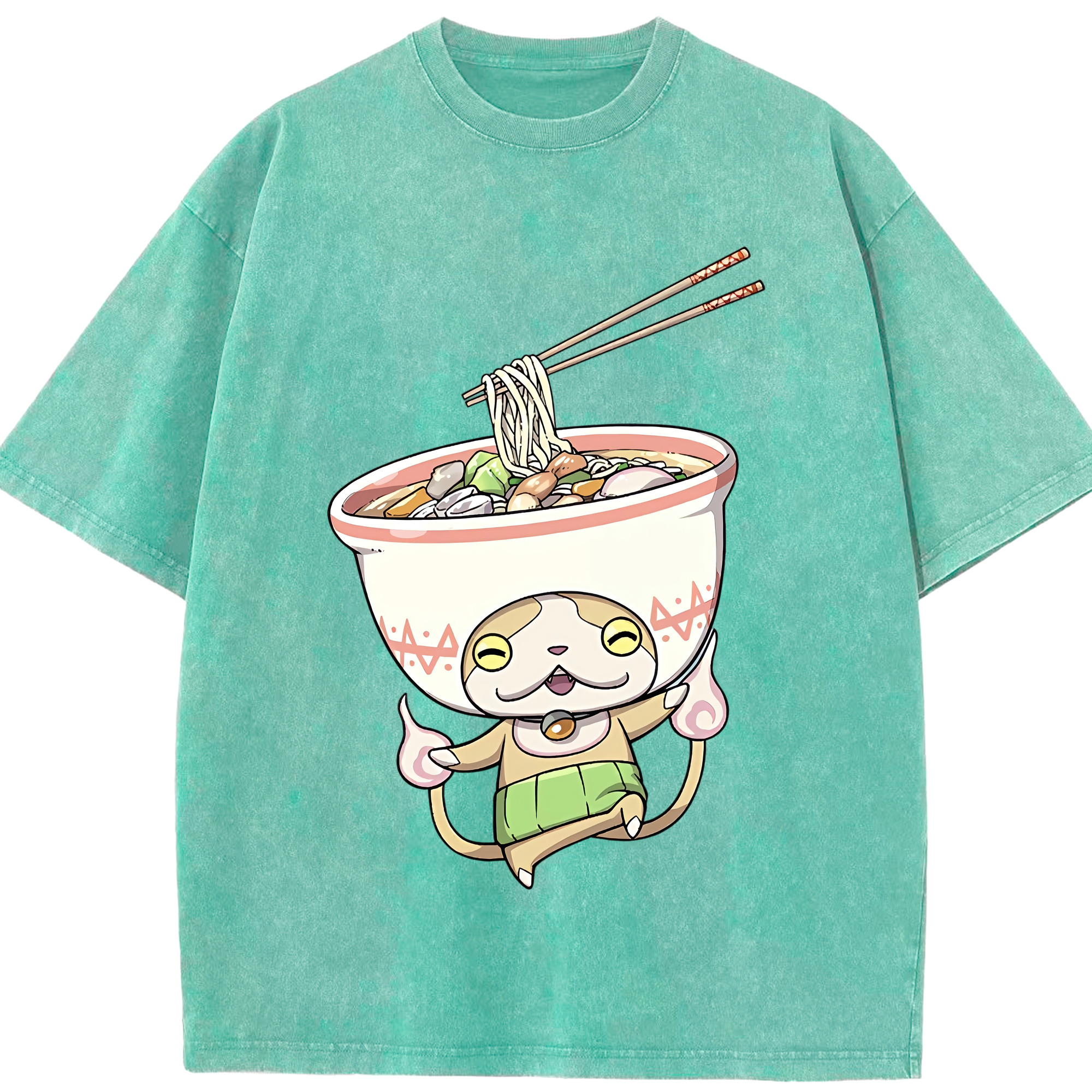 （画像用） 妖怪ウォッチ Yo-kai Watch 綿100% ヴィンテージ風 半袖Tシャツ（フロントプリント）